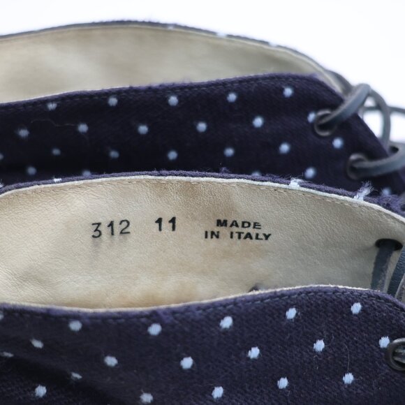 Del Toro Chukka Sneakers Men\'s Size 11 Blue White Polka Dots Red Soles main image 7